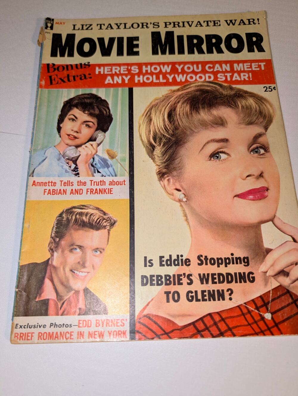 Vtg May 1960 Movie Mirror Magazine Elvis Rock Hudson Liz Taylor Annette Fabian